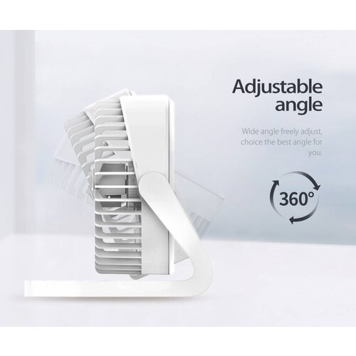 Orico Mini USB fan - rotates 360 degrees - 1.5W - <35dB -Incl. type-A to Micro B cable of 1M - White