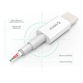 Orico Câble de charge solide de type C à type C - Charge rapide 3A - Longueur de câble: 1 mètre - Blanc