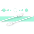 Orico Câble de charge solide de type C à type C - Charge rapide 3A - Longueur de câble: 1 mètre - Blanc