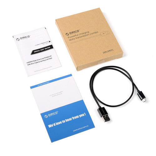 Orico USB Type-A naar Micro USB Laad- en Datakabel - 3A - Kabellengte: 50CM - Zwart
