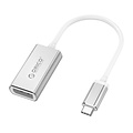 Orico Aluminium USB-C zu DisplayPort Adapter - 4K Ultra HD @ 60Hz - für MacBook, Mi NoteBook Air, Huawei MateBook und Lenovo YOGA - Mac Style - 15CM Kabel - Silber