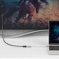 Orico Aluminium USB-C zu DisplayPort Adapter - 4K Ultra HD @ 60Hz - für MacBook, Mi NoteBook Air, Huawei MateBook und Lenovo YOGA - Mac Style - 15CM Kabel - Silber