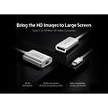 Orico Aluminium USB-C zu DisplayPort Adapter - 4K Ultra HD @ 60Hz - für MacBook, Mi NoteBook Air, Huawei MateBook und Lenovo YOGA - Mac Style - 15CM Kabel - Silber