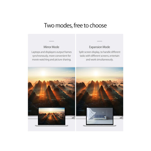 Orico Aluminium USB-C zu DisplayPort Adapter - 4K Ultra HD @ 60Hz - für MacBook, Mi NoteBook Air, Huawei MateBook und Lenovo YOGA - Mac Style - 15CM Kabel - Silber