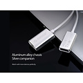 Orico Aluminium USB-C zu DisplayPort Adapter - 4K Ultra HD @ 60Hz - für MacBook, Mi NoteBook Air, Huawei MateBook und Lenovo YOGA - Mac Style - 15CM Kabel - Silber