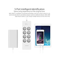 Orico power strip with eight sockets and five USB charging ports - Incl. on / off switch and over voltage protection - White