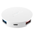 Orico Runder USB 3.0-Hub mit 4 USB 3.0-Anschlüssen - OTG-Funktion - Weiß