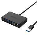 Orico Orico USB 3.0 Hub mit 3 USB-A-Anschlüssen und Gigabit-Ethernet-Anschluss