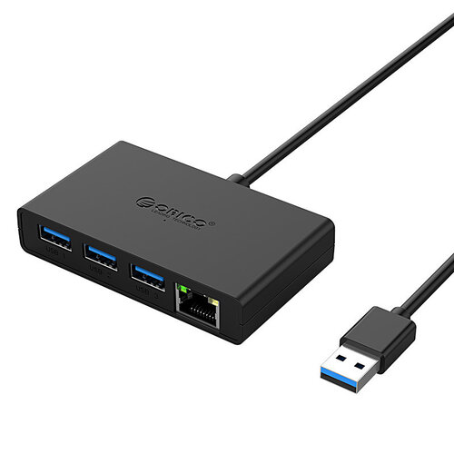Orico Orico USB 3.0 Hub mit 3 USB-A-Anschlüssen und Gigabit-Ethernet-Anschluss