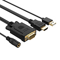 Orico Orico HDMI-zu-VGA-Kabel mit Audio-Unterstützung - 1920 x 1080 bei 60 Hz - 5 MB