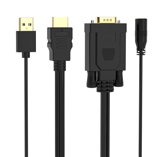 Orico Orico HDMI-zu-VGA-Kabel mit Audio-Unterstützung - 1920 x 1080 bei 60 Hz - 5 MB