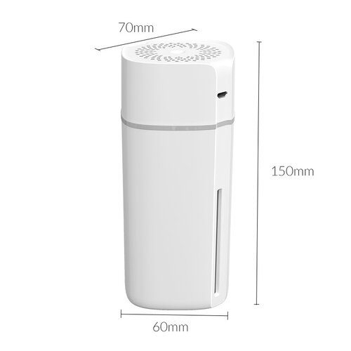 Humidifier suitable for in the car - dual mode - LED lighting - white