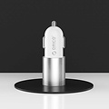 Orico Autolader met USB-C en USB-A poorten – Aluminium - 12V/24V – 5V-3.1A - Zilver