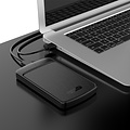 2.5 inch hard disk enclosure with sliding cover - brushed black