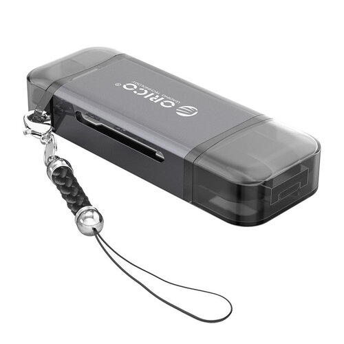 6-in-1 kaartlezer - USB 3.0 - USB-C / Micro-USB / USB - Grijs