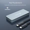 Thunderbolt™ 3 NVME M.2 SSD behuizing - 40Gbps - USB-C - Sky Grey
