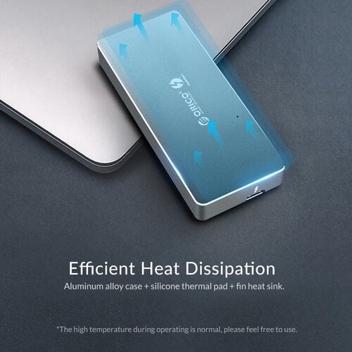 Thunderbolt 3 ™ NVME M.2 SSD Enclosure - 40Gbps - USB-C - Sky Gray