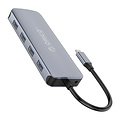 11-in-1-USB-C-Hub - 4x USB 3.0, Audio, VGA, HDMI, LAN, USB-C und TF / SD - Sky Grey