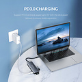 11-in-1-USB-C-Hub - 4x USB 3.0, Audio, VGA, HDMI, LAN, USB-C und TF / SD - Sky Grey