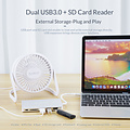 Aluminum 8-in-1 USB-C hub - USB-C, HDMI, USB 3.0, RJ45, SD card reader, Audio and VGA - Silver