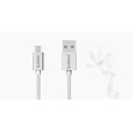 Micro-USB charging and data cable for smartphone and tablet - 3A - silver - 1M