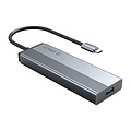 5-in-1 USB-C hub - 4x USB 3.0 - 1x USB-C Power Delivery - Grijs