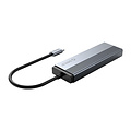 5-in-1 USB-C hub - 4x USB 3.0 - 1x USB-C Power Delivery - Grijs