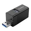 Mini-USB-Hub mit 3 USB-A-Anschlüssen - 5 Gbit/s - Plug and Play - Schwarz