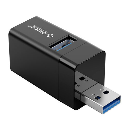 Mini-USB-Hub mit 3 USB-A-Anschlüssen - 5 Gbit/s - Plug and Play - Schwarz
