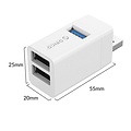 Mini-USB-Hub mit 3 USB-A-Anschlüssen - 5 Gbit/s - Plug and Play - Weiß