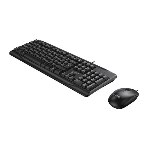 Optical mouse and keyboard - Multimedia keys - Cable 1.5m - QWERTY - black