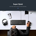 Optical mouse and keyboard - Multimedia keys - Cable 1.5m - QWERTY - black