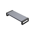 Monitor stand - With 4x USB 3.0 output - Aluminum - Gray