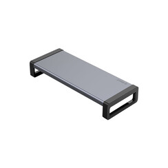 Monitor stand - With 4x USB 3.0 output - Aluminum - Gray