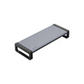 Monitor stand - With 4x USB 3.0 output - Aluminum - Gray