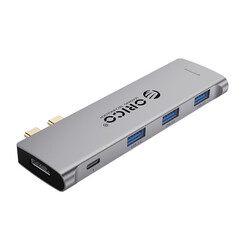 5-in-1 USB-C hub - USB 3.0, HDMI, USB-C - 4K@30Hz - 100W PD - Grijs