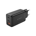 65Watt Fast charge power adapter with 2x USB-C and USB-A – GaN-Tech – Suitable for MacBook Pro