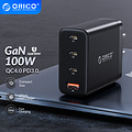 100W Fast Charge Netzteil 3x USB-C und USB-A – GaN-Tech – QC4.0 – Geeignet für Laptops