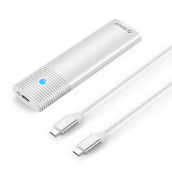 Boîtier SSD Dual Protocol M.2 NVMe/NGFF(SATA) Blanc