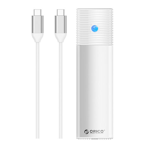 Orico Boîtier SSD à double protocole (10 Gbit/s) M.2 NVMe et NGFF (SATA) Blanc