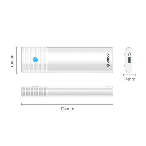 Orico Dual Protocol SSD Behuizing (10Gbps) M.2 NVMe en NGFF(SATA) Wit