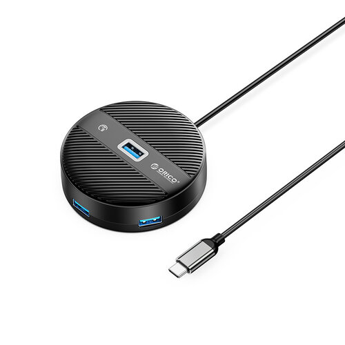 Orico Desktop 4-Port USB Hub - USB-C to USB-A - Black - 180cm cable