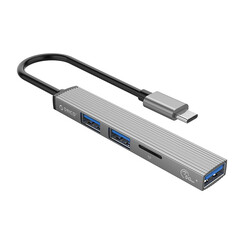 Aluminum HUB USB-C to USB 3.0 and TF