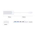 Orico USB-C Hub met 2x USB-A 3.0 1x USB-C en 1x PD - Wit