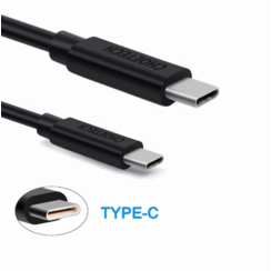 USB-C to USB-C charging and data cable - 3A - 1 meter - black