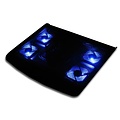 Laptop cooler with five fans and blue LED light