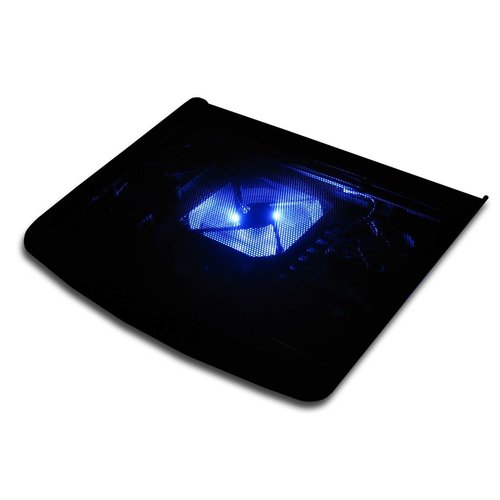 Laptop cooler with five fans and blue LED light