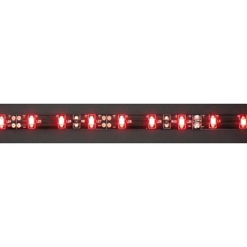 Red 60led Black PCB 5m IP65 Complete