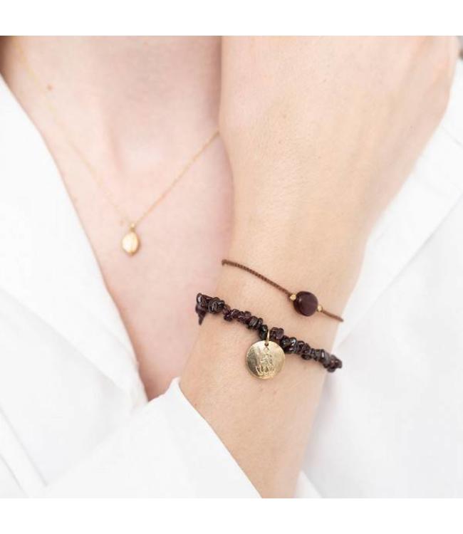 A BEAUTIFUL STORY Gemstone Card Garnet Gold