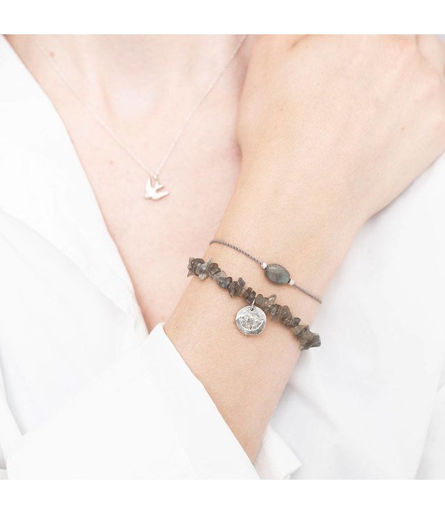 A BEAUTIFUL STORY Gemstone Card Labradorite Silver